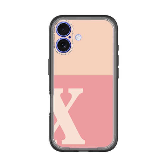 Slim Protection Premium Case［ オリジナル - initial two tone - X pink ］