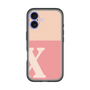 Slim Protection Premium Case［ オリジナル - initial two tone - X pink ］