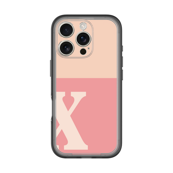 Slim Protection Premium Case［ オリジナル - initial two tone - X pink ］
