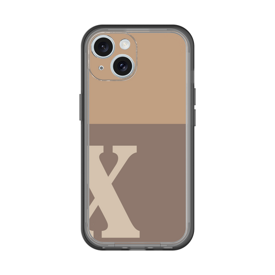 Slim Protection Premium Case［ オリジナル - initial two tone - X brown ］