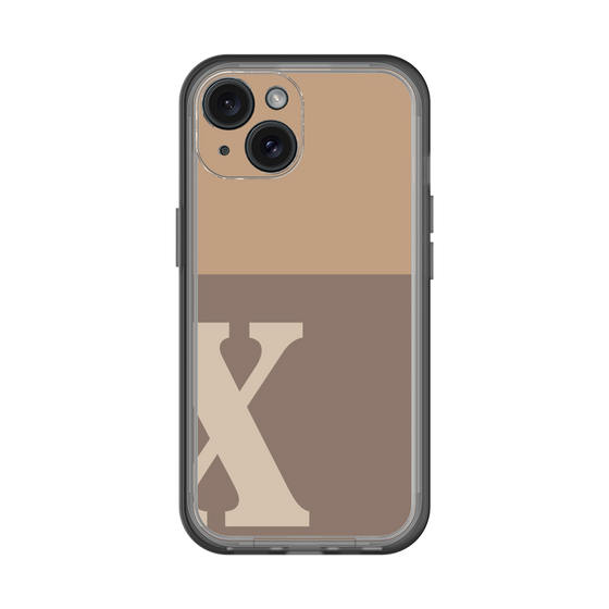 Slim Protection Premium Case［ オリジナル - initial two tone - X brown ］