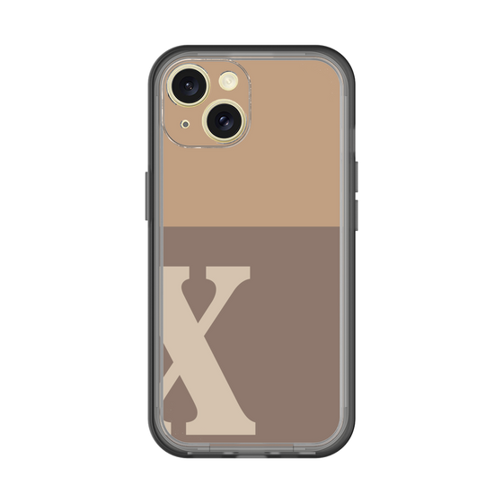 Slim Protection Premium Case［ オリジナル - initial two tone - X brown ］