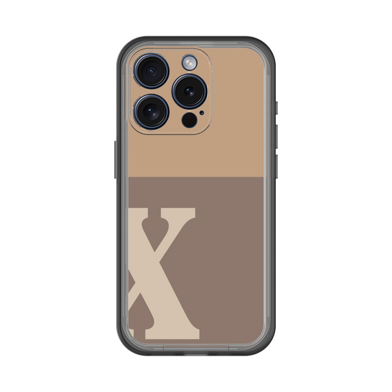 Slim Protection Premium Case［ オリジナル - initial two tone - X brown ］