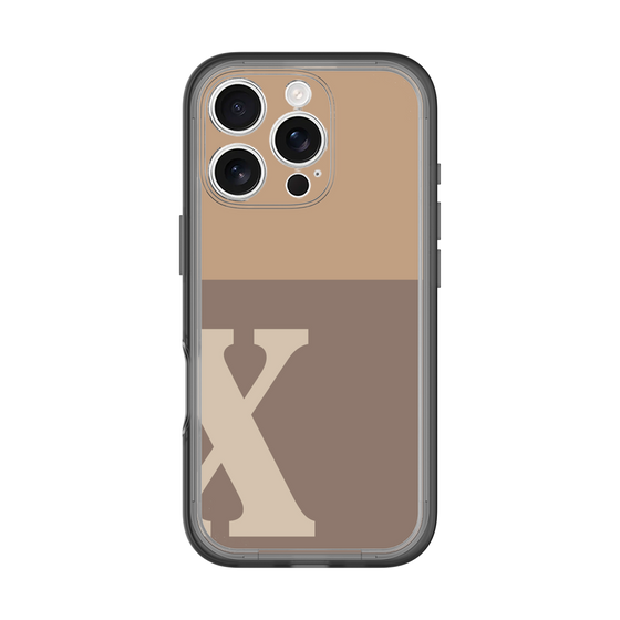 Slim Protection Premium Case［ オリジナル - initial two tone - X brown ］