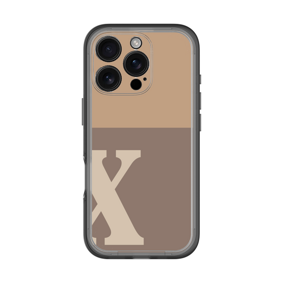 Slim Protection Premium Case［ オリジナル - initial two tone - X brown ］
