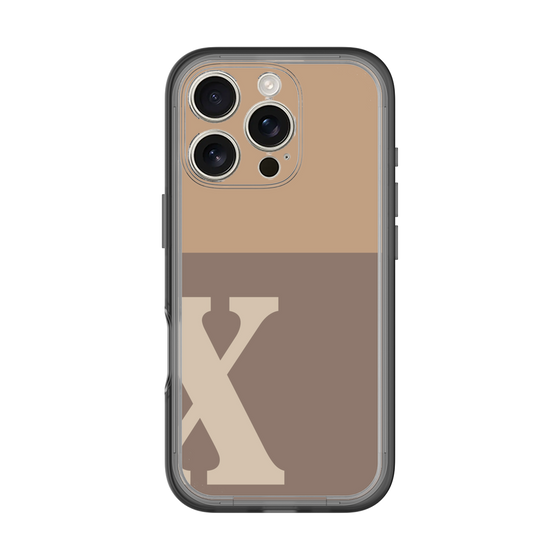 Slim Protection Premium Case［ オリジナル - initial two tone - X brown ］