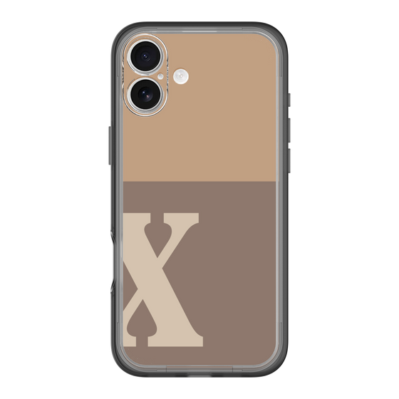 Slim Protection Premium Case［ オリジナル - initial two tone - X brown ］