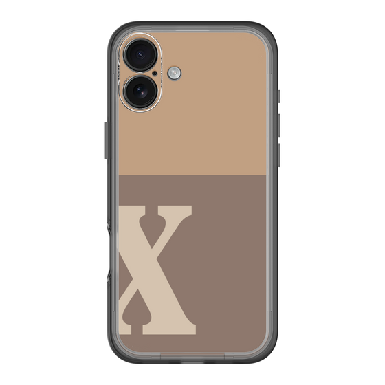 Slim Protection Premium Case［ オリジナル - initial two tone - X brown ］