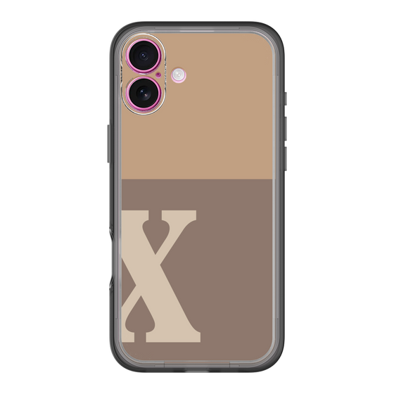 Slim Protection Premium Case［ オリジナル - initial two tone - X brown ］
