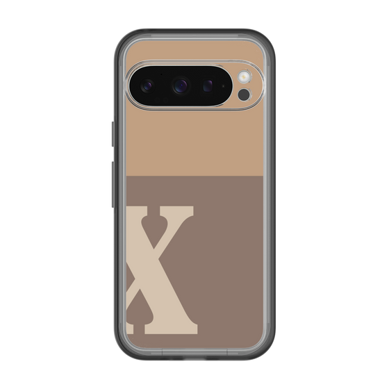 Slim Protection Premium Case［ オリジナル - initial two tone - X brown ］