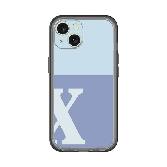 Slim Protection Premium Case［ オリジナル - initial two tone - X blue ］