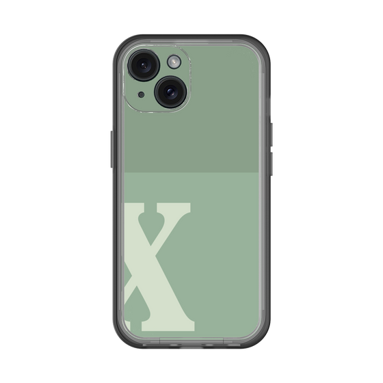 Slim Protection Premium Case［ オリジナル - initial two tone - X green ］