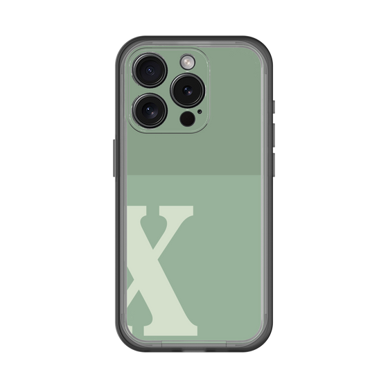 Slim Protection Premium Case［ オリジナル - initial two tone - X green ］