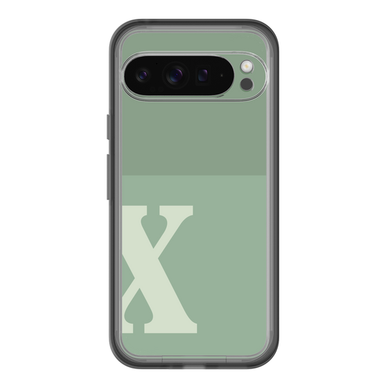 Slim Protection Premium Case［ オリジナル - initial two tone - X green ］