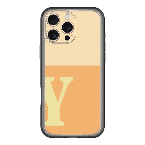 Slim Protection Premium Case［ オリジナル - initial two tone - Y orange ］