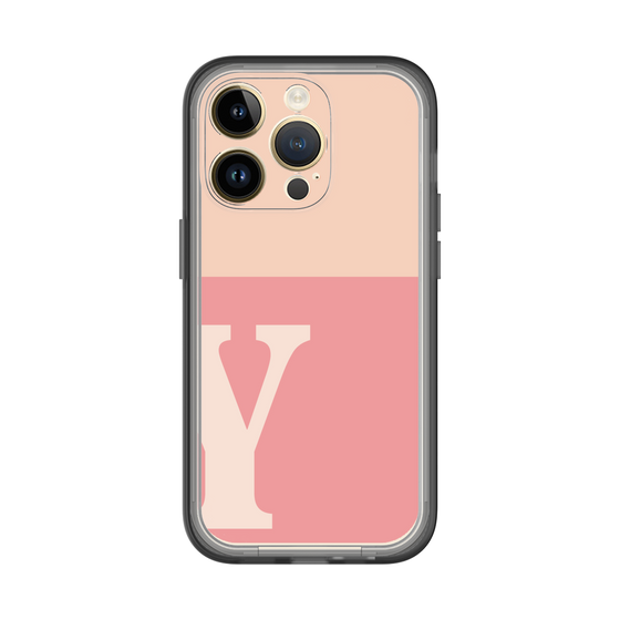 Slim Protection Premium Case［ オリジナル - initial two tone - Y pink ］