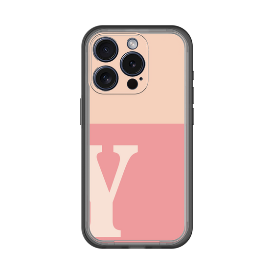 Slim Protection Premium Case［ オリジナル - initial two tone - Y pink ］