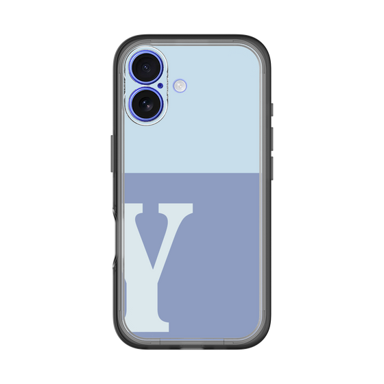 Slim Protection Premium Case［ オリジナル - initial two tone - Y blue ］