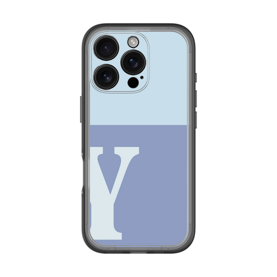 Slim Protection Premium Case［ オリジナル - initial two tone - Y blue ］