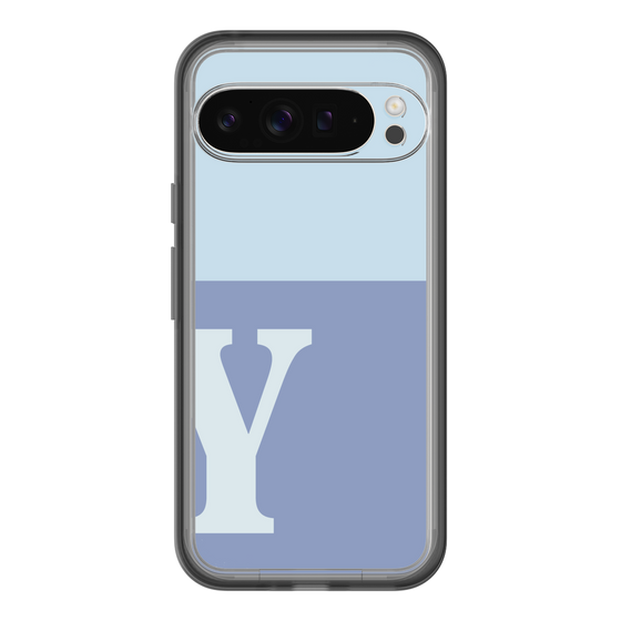 Slim Protection Premium Case［ オリジナル - initial two tone - Y blue ］