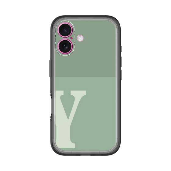 Slim Protection Premium Case［ オリジナル - initial two tone - Y green ］