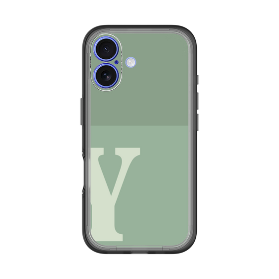 Slim Protection Premium Case［ オリジナル - initial two tone - Y green ］