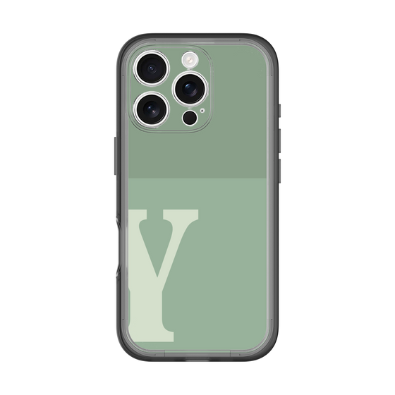Slim Protection Premium Case［ オリジナル - initial two tone - Y green ］