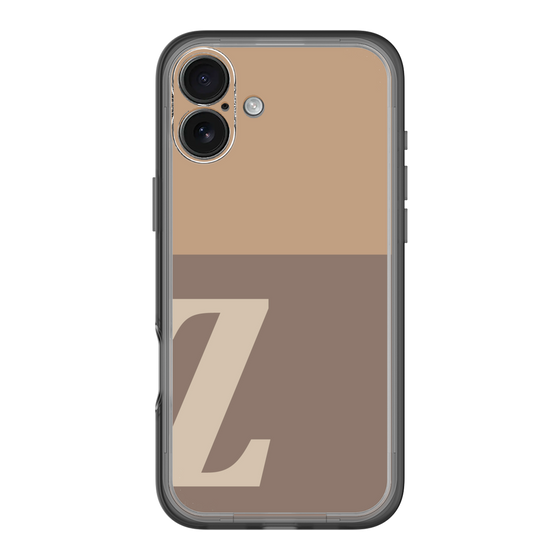 Slim Protection Premium Case［ オリジナル - initial two tone - Z brown ］