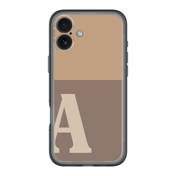 Slim Protection Premium Case［ オリジナル - initial two tone - A brown ］
