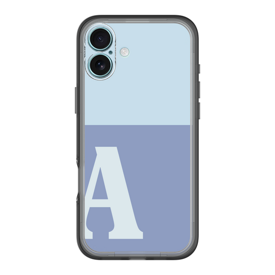 Slim Protection Premium Case［ オリジナル - initial two tone - A blue ］