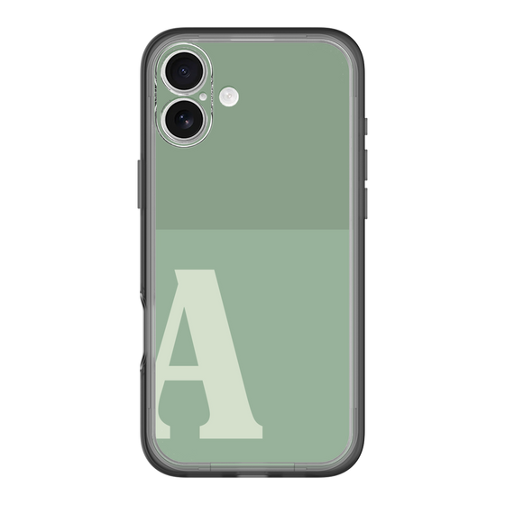 Slim Protection Premium Case［ オリジナル - initial two tone - A green ］