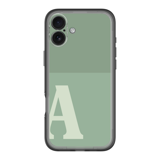 Slim Protection Premium Case［ オリジナル - initial two tone - A green ］