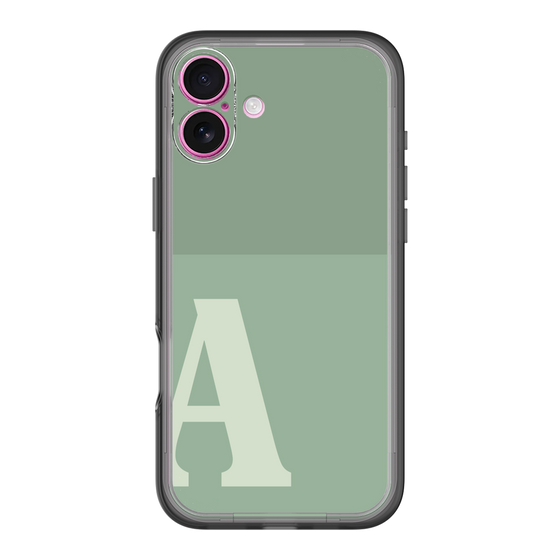 Slim Protection Premium Case［ オリジナル - initial two tone - A green ］