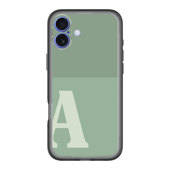 Slim Protection Premium Case［ オリジナル - initial two tone - A green ］