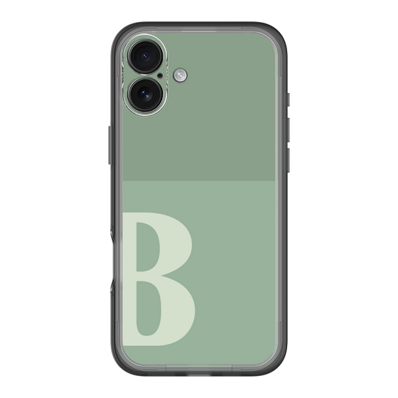Slim Protection Premium Case［ オリジナル - initial two tone - B green ］