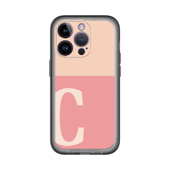 Slim Protection Premium Case［ オリジナル - initial two tone - C pink ］
