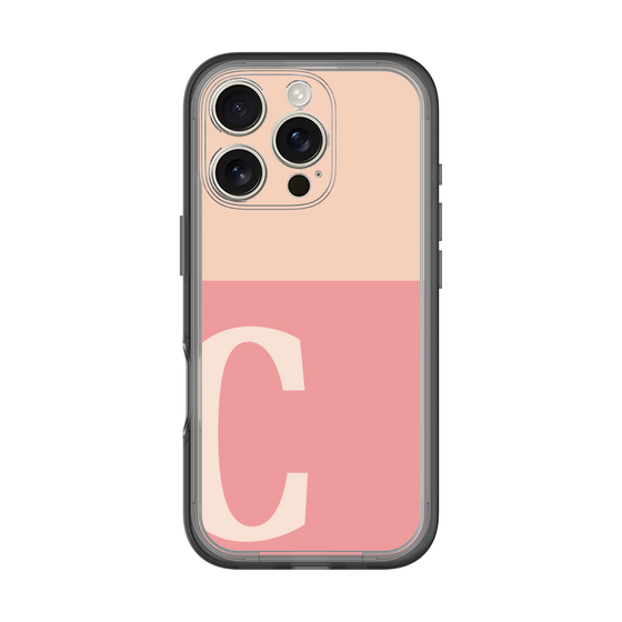 Slim Protection Premium Case［ オリジナル - initial two tone - C pink ］