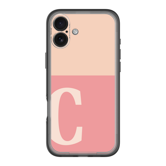 Slim Protection Premium Case［ オリジナル - initial two tone - C pink ］