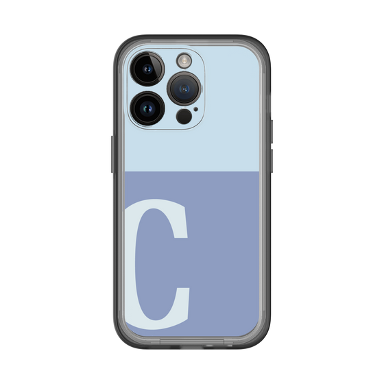Slim Protection Premium Case［ オリジナル - initial two tone - C blue ］