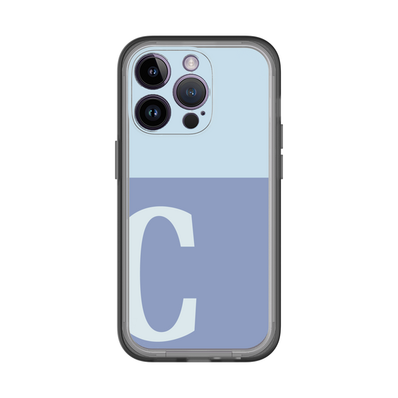 Slim Protection Premium Case［ オリジナル - initial two tone - C blue ］