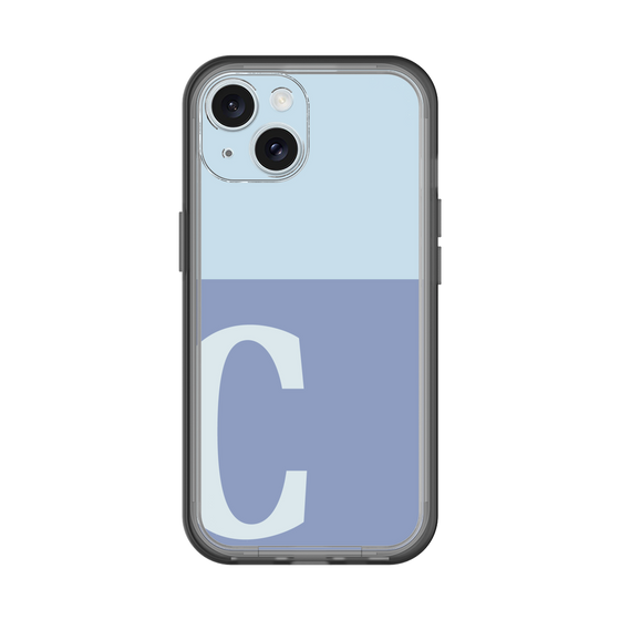 Slim Protection Premium Case［ オリジナル - initial two tone - C blue ］