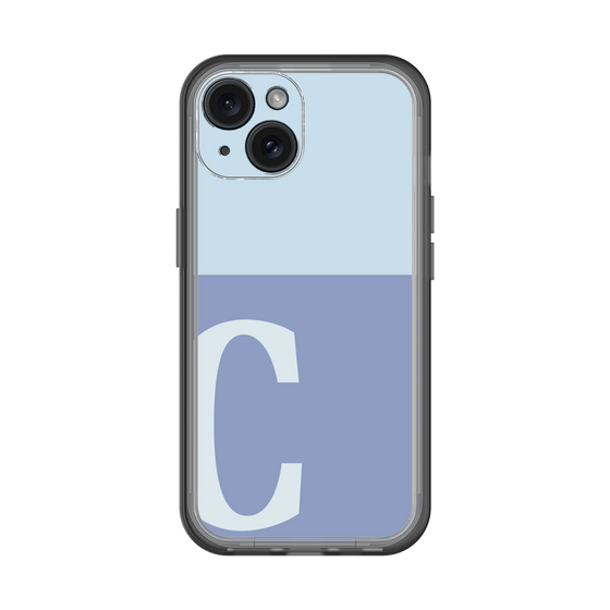 Slim Protection Premium Case［ オリジナル - initial two tone - C blue ］