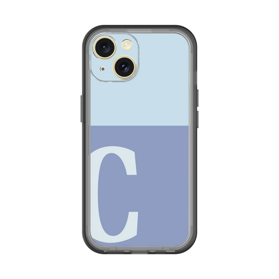Slim Protection Premium Case［ オリジナル - initial two tone - C blue ］