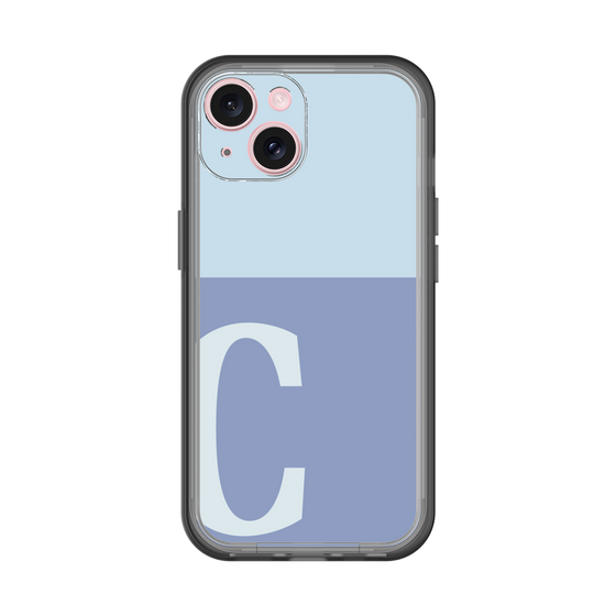 Slim Protection Premium Case［ オリジナル - initial two tone - C blue ］