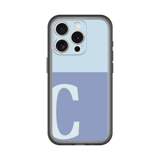 Slim Protection Premium Case［ オリジナル - initial two tone - C blue ］