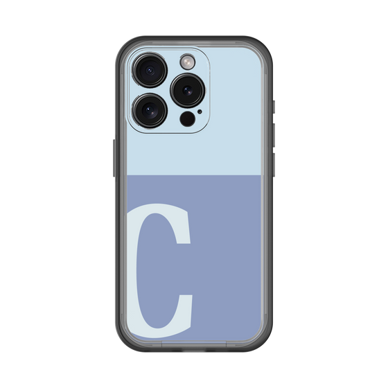 Slim Protection Premium Case［ オリジナル - initial two tone - C blue ］