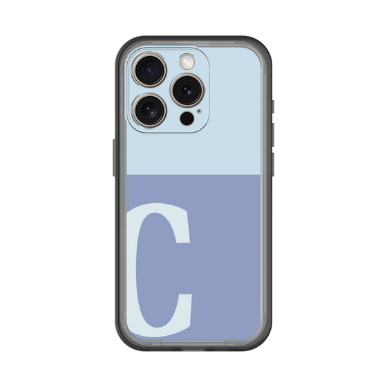 Slim Protection Premium Case［ オリジナル - initial two tone - C blue ］