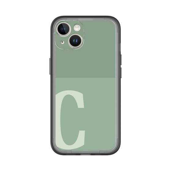 Slim Protection Premium Case［ オリジナル - initial two tone - C green ］