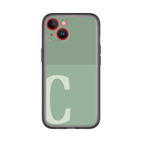 Slim Protection Premium Case［ オリジナル - initial two tone - C green ］