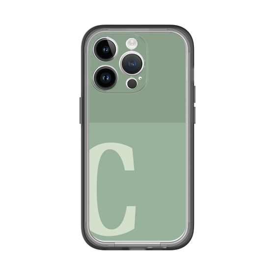 Slim Protection Premium Case［ オリジナル - initial two tone - C green ］